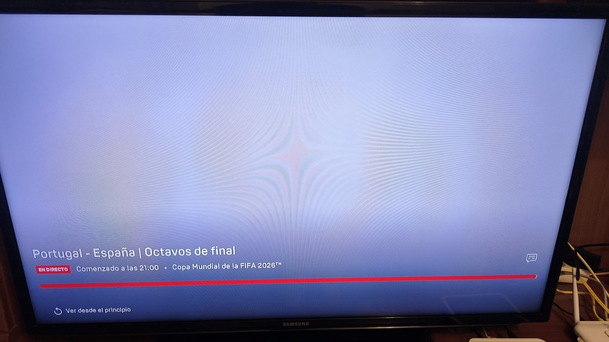 David10atm's tweet photo. Portugal - España y a @DAZN_ES @DAZN le parece una genial ideal que no se vea el partido, maravilloso servicio de esta gran plataforma para ver el fútbol :) (spoiler: nunca funciona) https://t.co/Q28QfClClS