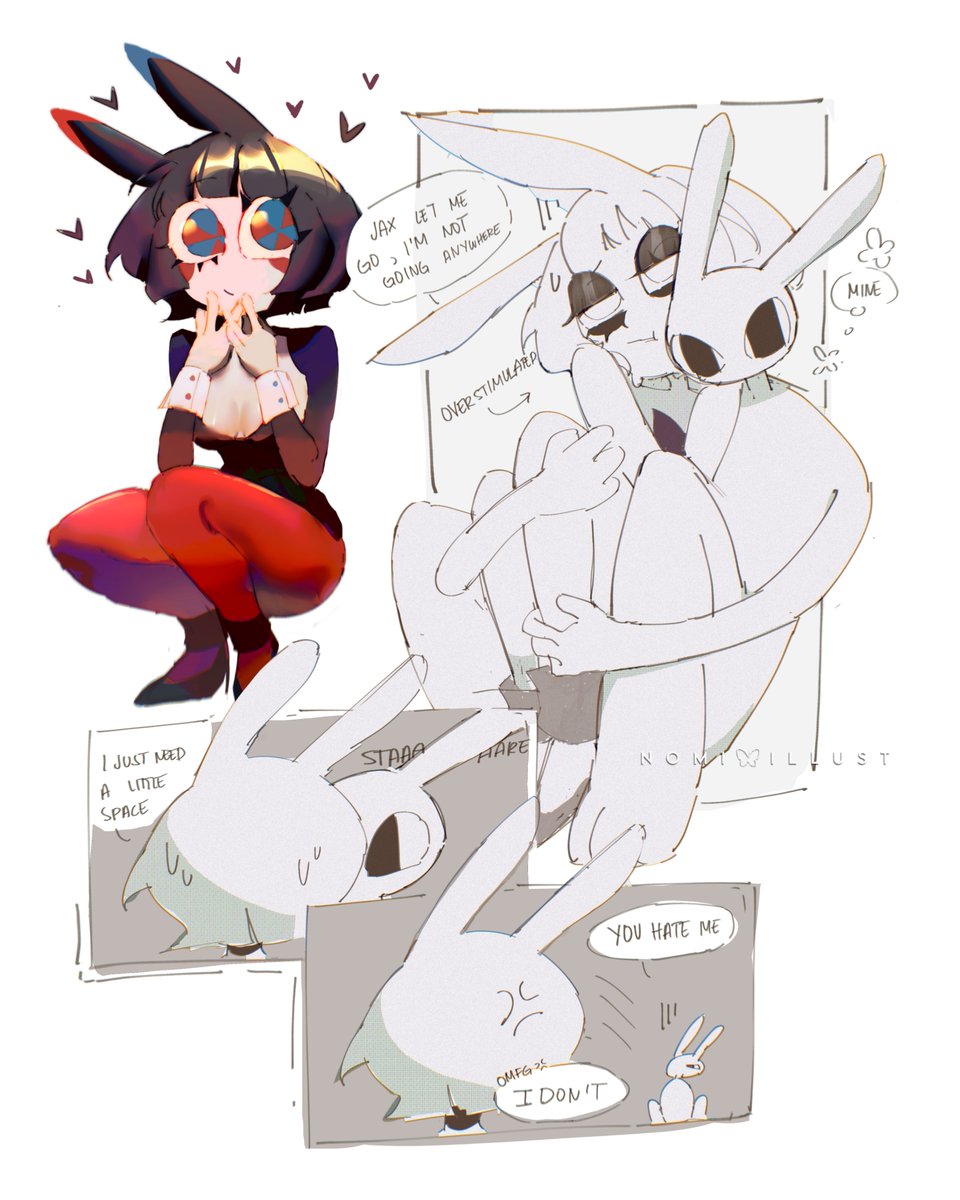 nomi_illust's tweet photo. Clingy bunny https://t.co/dc4WG0tmx4