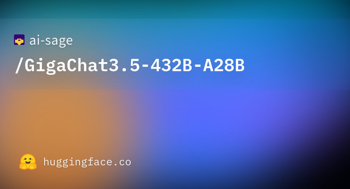 stein_leon27048's tweet photo. Sber just dropped GigaChat 3.5 Ultra. 432B MoE (28B active), open weights, hybrid MLA + GatedDeltaNet linear attention. ~40% smaller than the 700B GigaChat 3.1 Ultra. Same hybrid pattern Qwen3.6 ships.

https://t.co/VF7IfVjpLb

#AI #OpenSource https://t.co/2ZFpdcPXLC