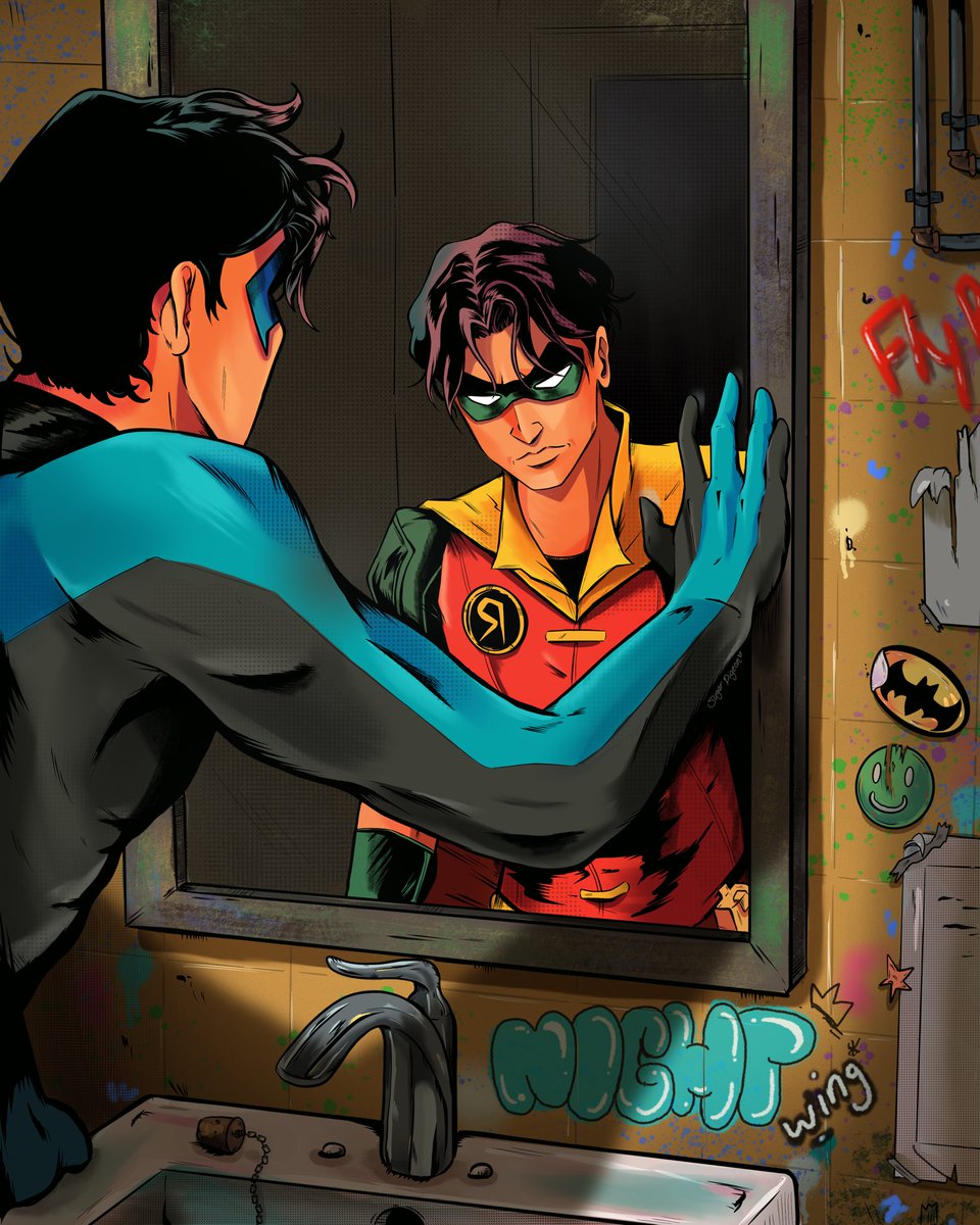 sugar_pige0n's tweet photo. Different suit same person 
#Nightwing #DickGrayson #DC https://t.co/R1OSf77Syq