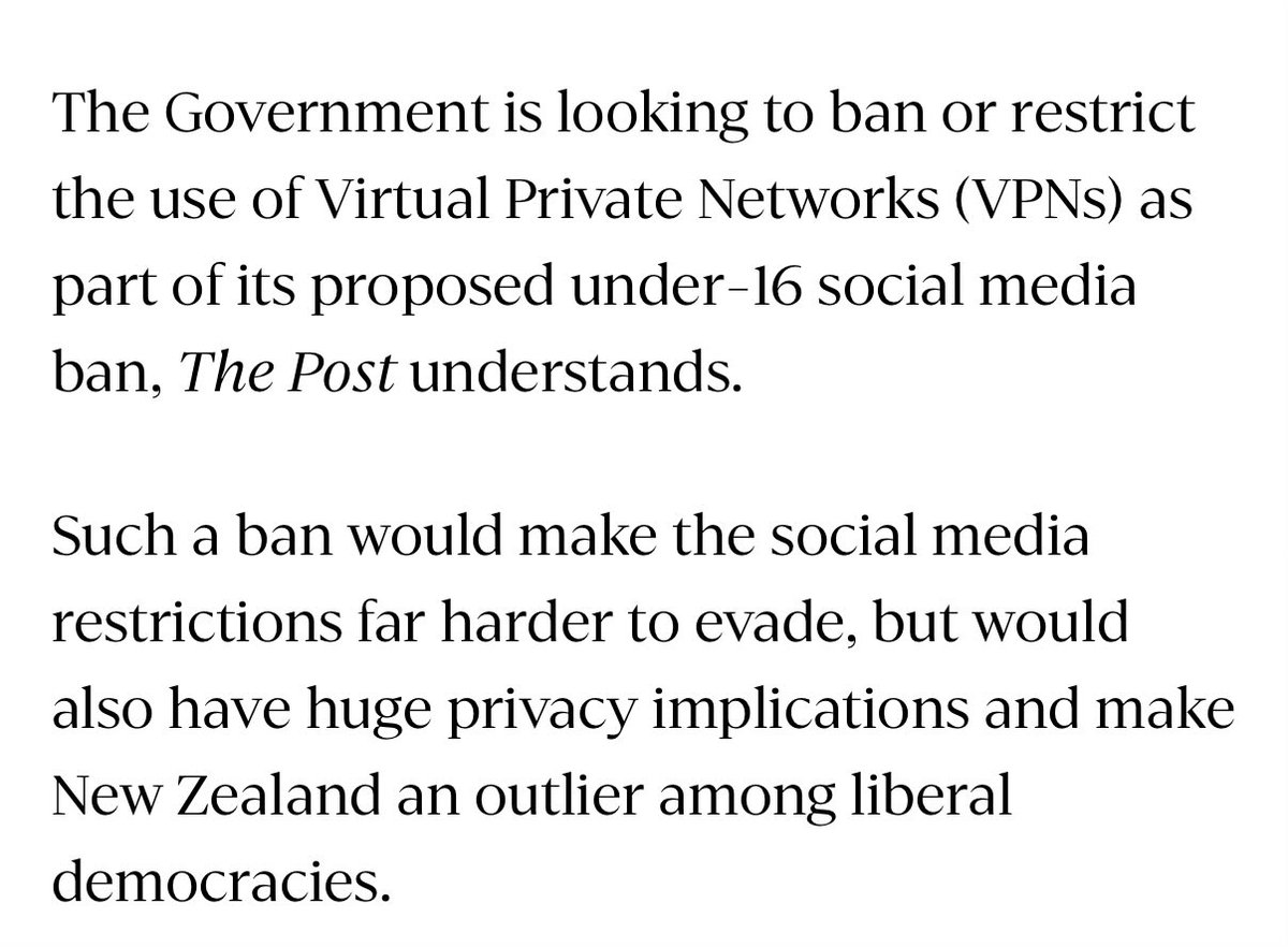 henrycooke's tweet photo. NEW: The Government is pursuing a VPN ban or restrictions as part of the U16 social media ban, according to multiple sources. https://t.co/yMSwb1sWNH