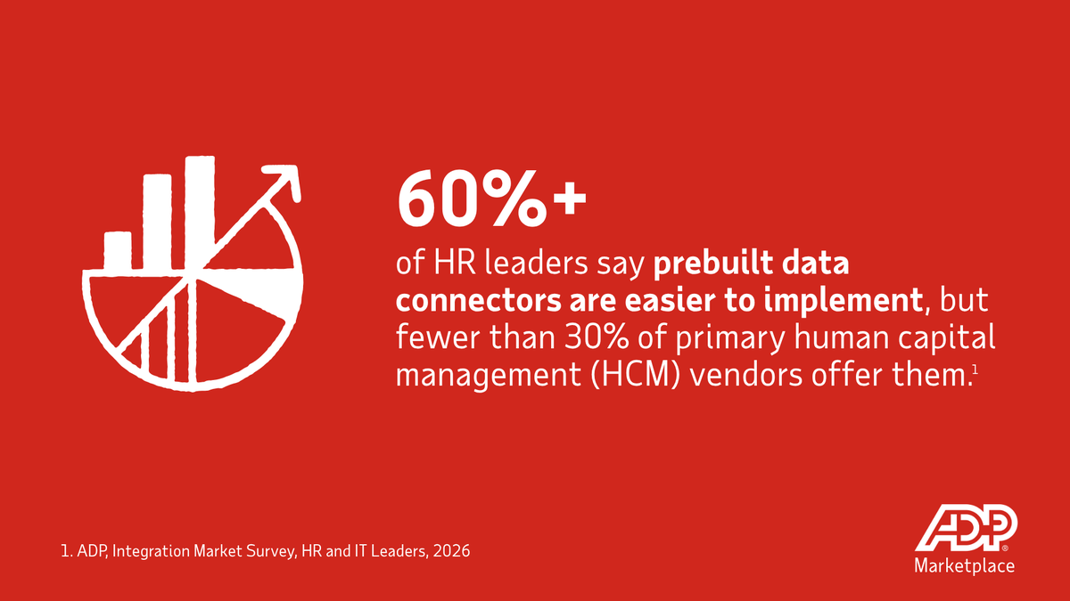 ADP's tweet photo. From APIs to agentic AI, see how modern integration strategies enable scalable, connected ecosystems built for the future.
Get the infographic: https://t.co/WGdUsKIk8p.
#DataIntegration #APICentral #ADPMarketplace #ApplicationProgrammingInterface #ArtificialIntelligence https://t.co/rnOOWnza6Q