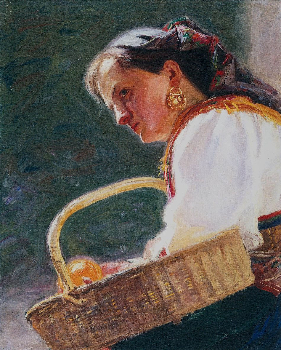 strategywoman's tweet photo. Evening in Kyiv.
Ballistic missile threat.

This painting shows all my emotions now.

🇺🇦 Modest Sosenko
Woman Selling Oranges
1912 https://t.co/LEwUxGfojC