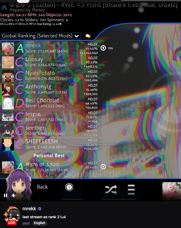 lamboking67's tweet photo. @ezhdhitler i dont think cookiezi has EVER done this lmfao https://t.co/gGsKx8zzSR