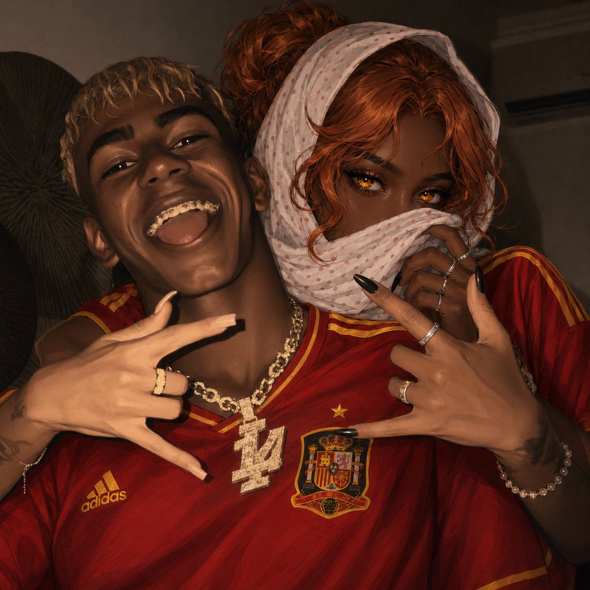 theyhateayo's tweet photo. Goodnight Everyone 😻

If Portugal wins tonight i will break up with babe😔.

Uppp Spain🇪🇸🤭🔥 https://t.co/CZ5tLbRGD3