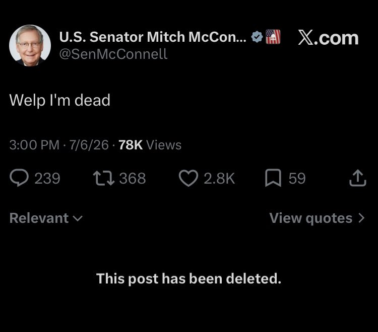 marionumber4's tweet photo. What did Mitch McConnell mean by this? https://t.co/BoUhsrSOJG