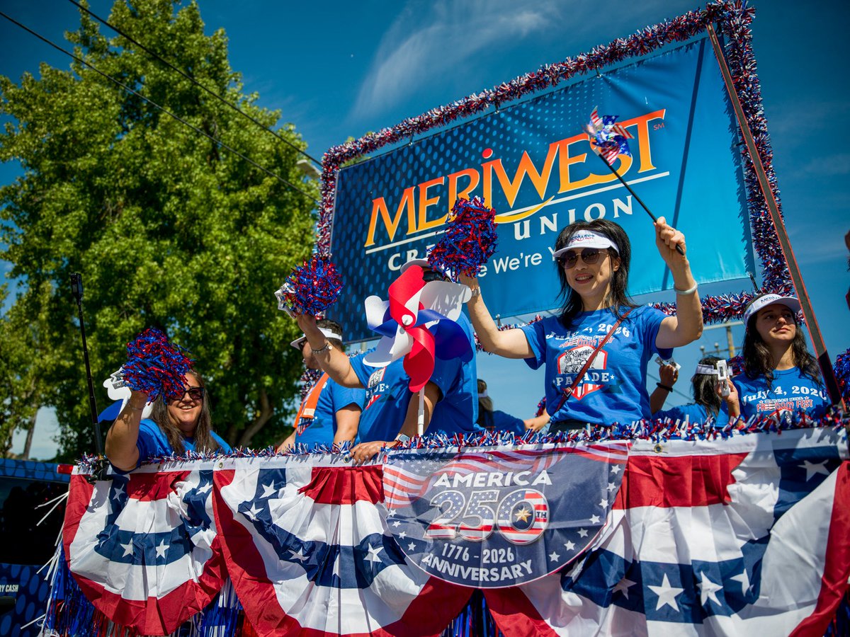 Meriwest's tweet photo. 🇺🇸 Celebrating our nation’s 250th anniversary at Morgan Hill #FreedomFest. 

Thank you to our staff, volunteers, and supporters who worked behind the scenes to make this day incredible. 🫶

#America250 #FourthOfJuly #USA https://t.co/iTUnIkEwfA