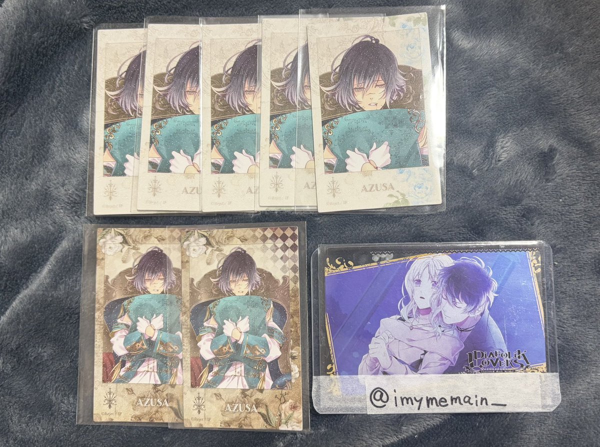 imymemain__'s tweet photo. @ksh_1028 おはようございます☀️
お世話になっております
お声掛けありがとうございます
アズサくんですが引き1枚お譲り先が決まってしまい残り計7点になるのですがよろしいでしょうか？
可能でしたらお写真お借りして💕付けさせて頂いたルキさんと交換して頂けますと幸いです
ご検討よろしくお願い致します✨🙏 https://t.co/Kg6RadjcrV