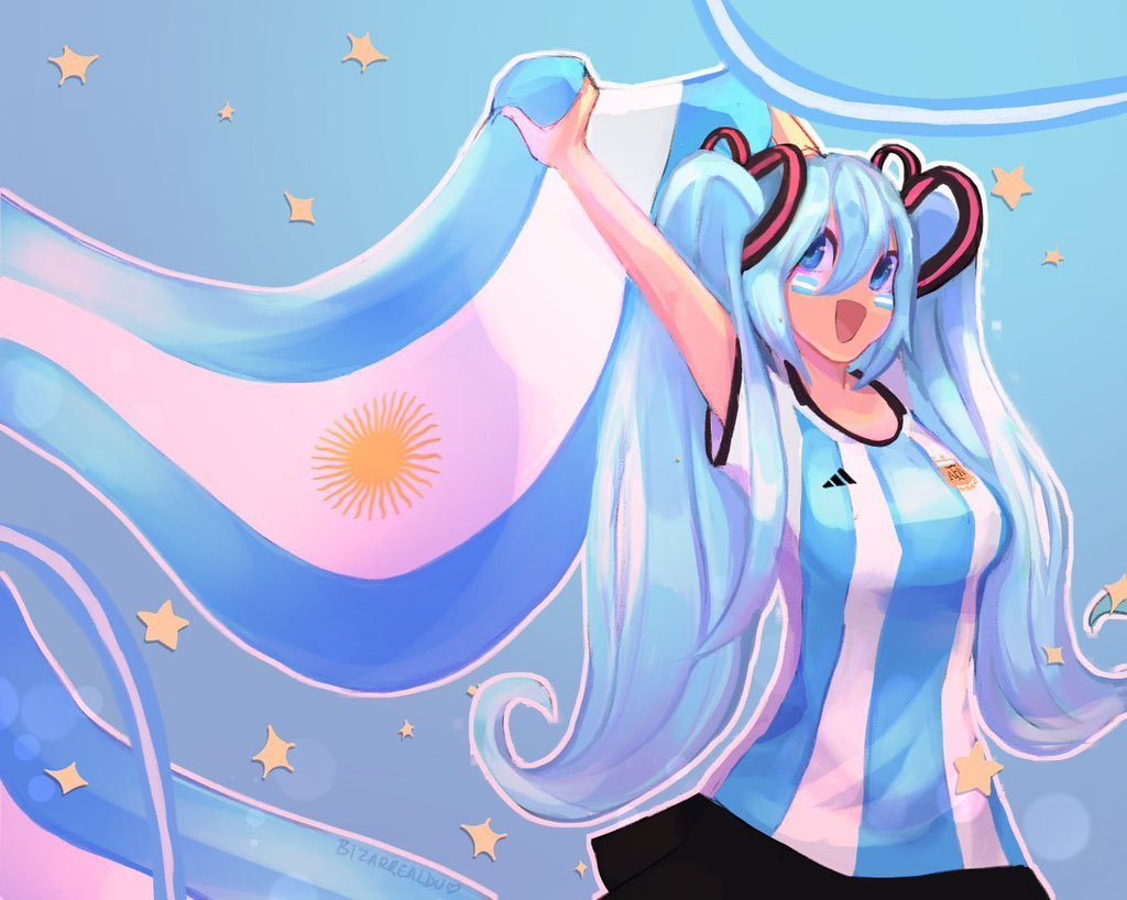 bizarrealdu's tweet photo. VAMOS ARGENTINA CARAJO DICE HATSUNE MIKU https://t.co/exUIPMVO6X