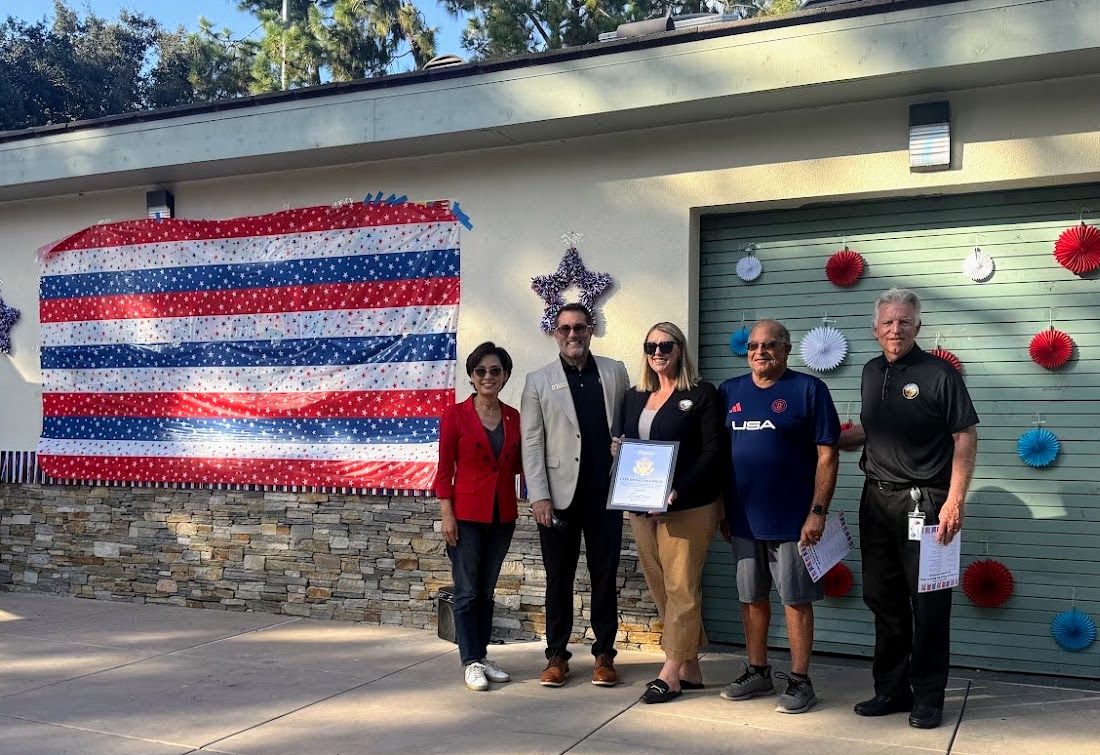 RepYoungKim's tweet photo. Proud to join Laguna Hills for the unveiling of its Freedom Wall!

This stunning mosaic celebrates America's 250th birthday while showcasing our community's patriotism &amp; pride. https://t.co/gI5MTSdgvF