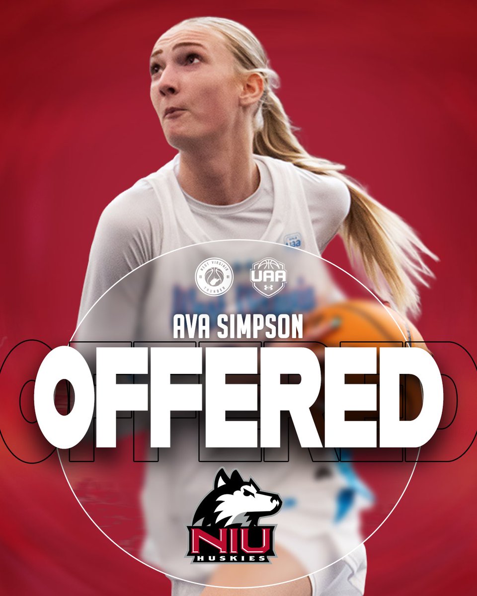 WVThunderUAA's tweet photo. Ava Simpson ‘28 (@AvaSimpson2424) has picked up an offer from NIU! 

#WVThunderFam | ⚡️⚡️ https://t.co/J4nbTBmc4r