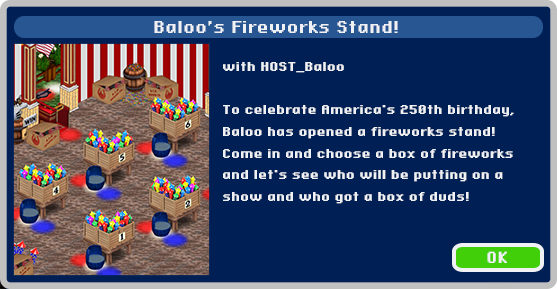 MyVMK's tweet photo. "Baloo's Fireworks Stand!" with HOST_Baloo begins in just 30 minutes! (8:00 PM EST). Who will be putting on a fireworks show? #MyVMK #VMK #Disney #Nostalgia https://t.co/Tu0595V51Z