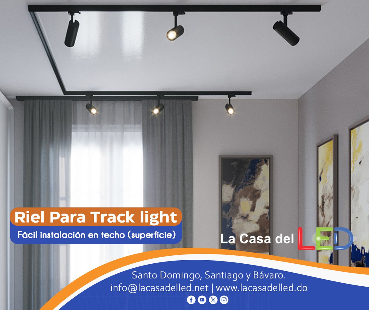 LaCasadelLEDLat's tweet photo. Iluminación LED para Espacios Comerciales · Doméstica en general · Hostelería #lacasadelledrd WhatsApp +1 (829) 420-7392 Tel.: (809) 379-2216 #Iluminacion #hogar #diseno #decora #rieles #comerciales #habitaciuones #zonaeste #santiago https://t.co/xJtM3FESqw