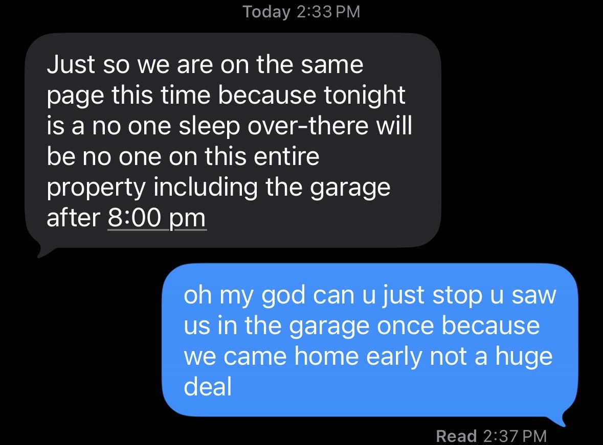 foidgirl's tweet photo. like deadass sybau u aint losing sleep at night because we took a nap in the garage from 4am-11am https://t.co/5IbCjZQDps