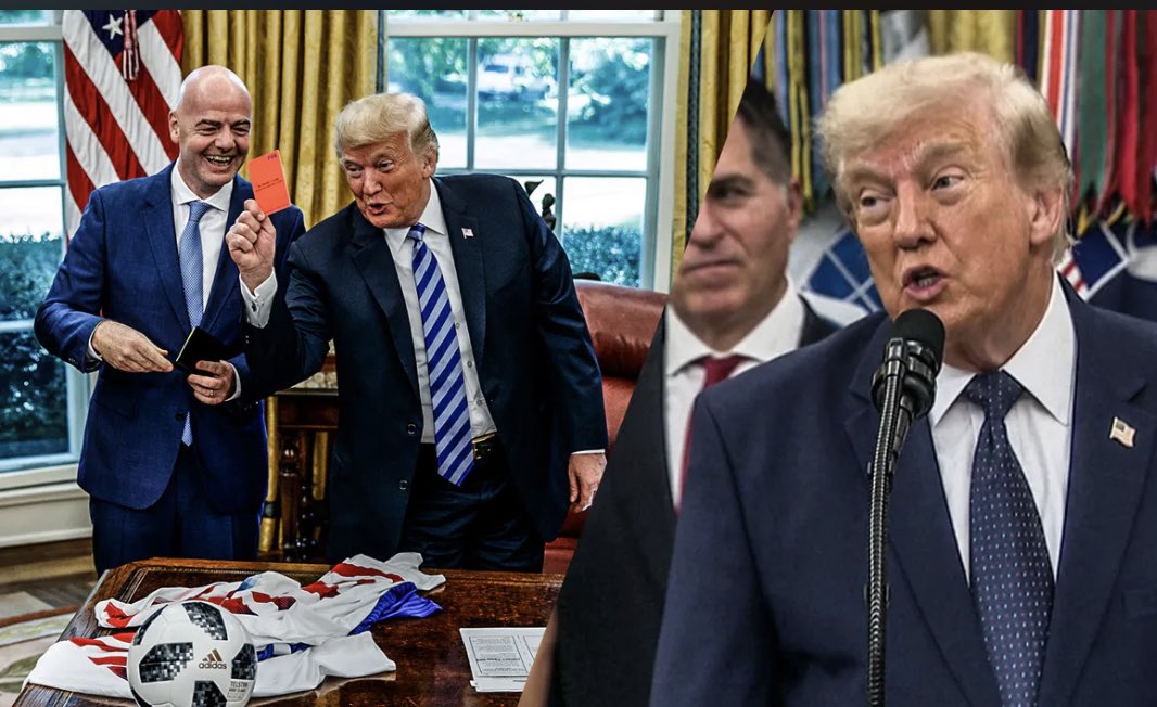 LbernardLB's tweet photo. #FifaWorldCup2026: Parfum de corruption ou chantage à peine voilé, et si #DonaldTrump tenait #Infantino et son staff par les #Kekettes ???
Wait and see🤣 https://t.co/3sSudY77oN