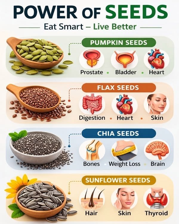 food_health_joy's tweet photo. Power of Seeds for General Health✨️ https://t.co/viXBUJ9q4F