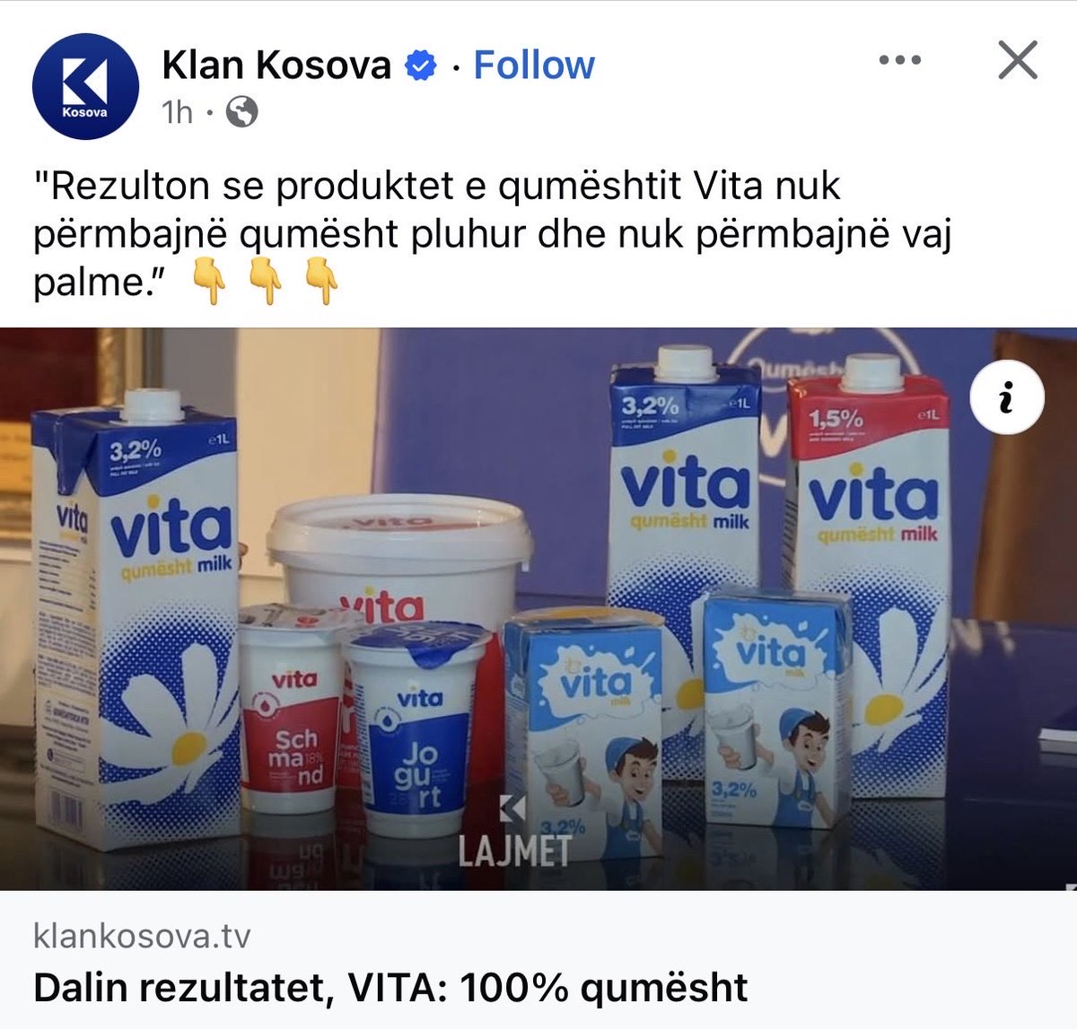 Ylliiindricues2's tweet photo. Vita🩵🥛
Mos trilloni gjera te rreme kunder  prodhimeve vendore per interesa partiake!! https://t.co/3i7B01pyF5