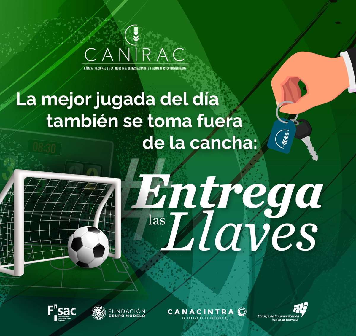 CANIRACPlaya's tweet photo. 📋 ¡La mejor estrategia del partido es la prevención! ⚽️🔑✨
#EntregaLasLlaves #ConsumoResponsable #PasionFutbolera #Canirac #SeguridadVial #CuidadoMutuo https://t.co/KOIhDcdNGZ