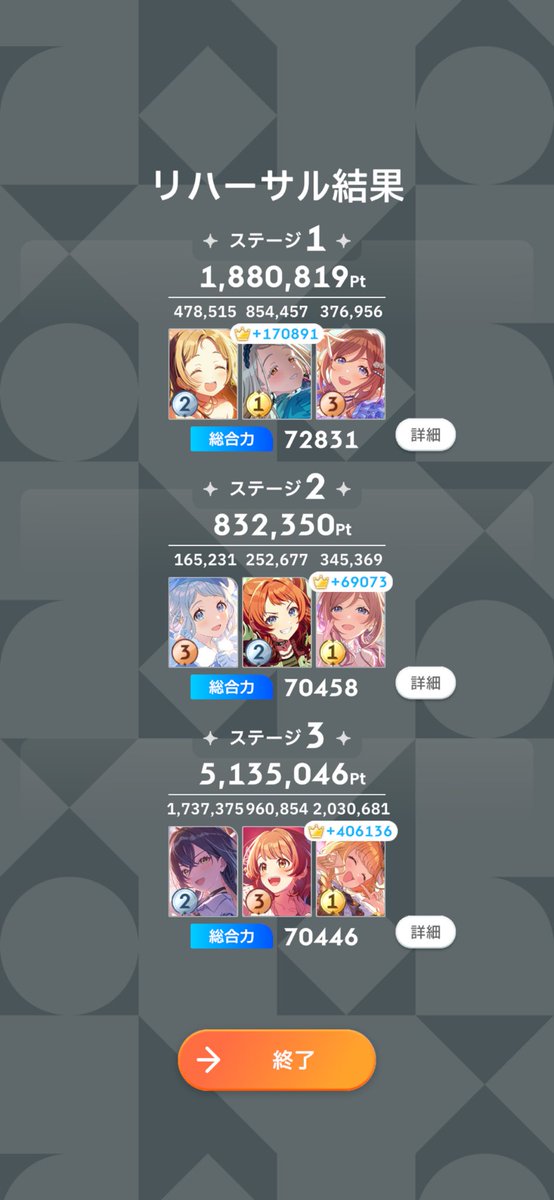 Sakuya136's tweet photo. ごまこと2凸記念で90起動育成挑戦して通せました

おかげで念願の個人2M +3人合計5Mの実績解放！ https://t.co/7ynC8ubj9S