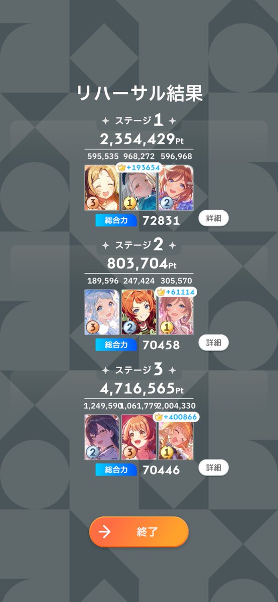 Sakuya136's tweet photo. ごまこと2凸記念で90起動育成挑戦して通せました

おかげで念願の個人2M +3人合計5Mの実績解放！ https://t.co/7ynC8ubj9S