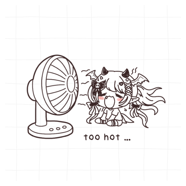 battybloo's tweet photo. I hope everyone is staying cool!
Make sure you drink lots of water!
Art C: hamchiiruu
#bbdoodle #envtuber https://t.co/wYmkbM56Ie