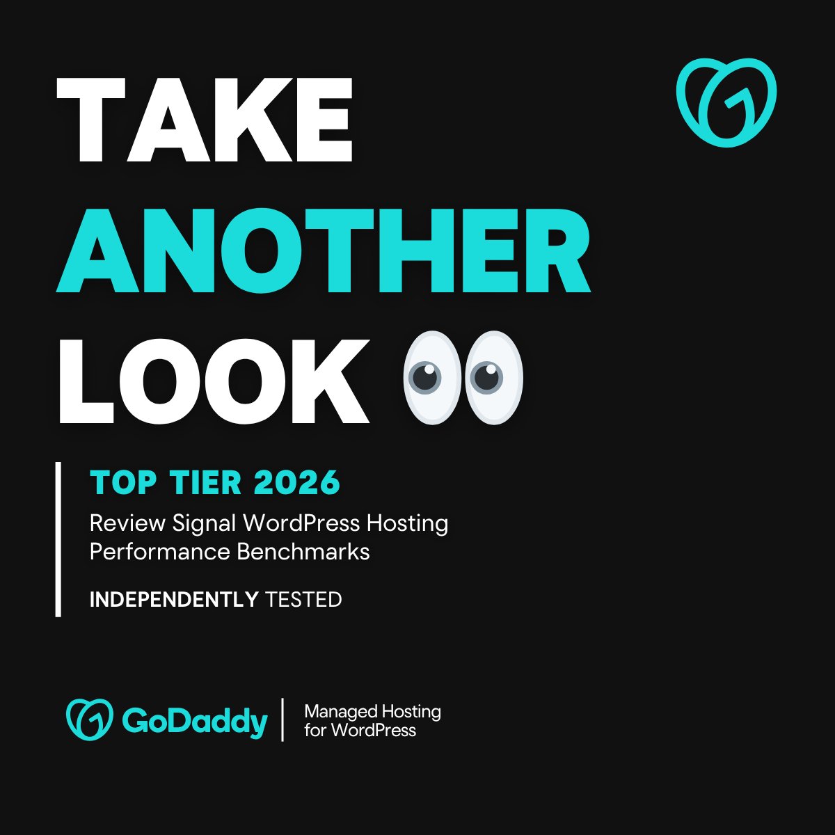 GoDaddyPro's tweet photo. If it's been a while since you looked at GoDaddy's Managed Hosting for WordPress...

Maybe it's time to take another look. 👀

👉 https://t.co/0YoByDIAl5

Over the past two weeks, we've shared the story behind our Top Tier recognition in Review Signal's 2026 benchmarks.

If you're evaluating Managed Hosting for WordPress, we'd love for you to take another look.