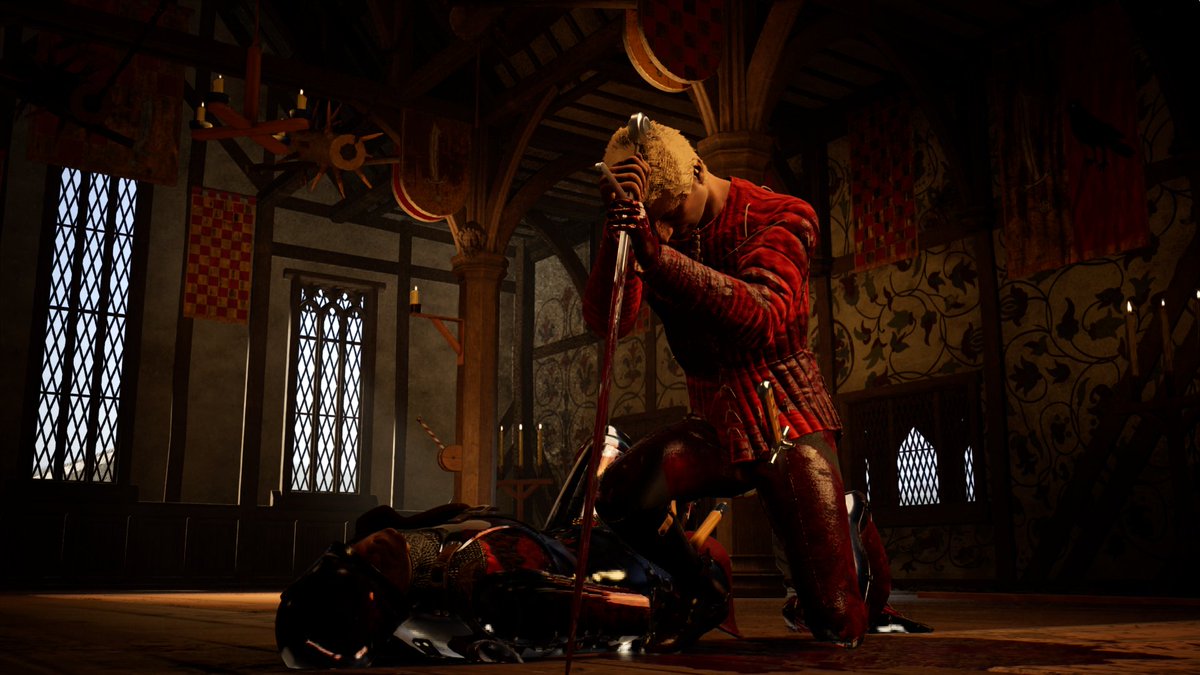 Halfsword_game's tweet photo. This weeks photography spotlight was captured by Reddit user _-BigChungus-_!

What epic poses can you get with the latest weapon grip?

Share your finest captures to be featured!

#HalfSword #UnrealEngine #gaming #gamingpc #medievaltwitter #photograghy #earlyaccess https://t.co/VDTCLUu7Gb