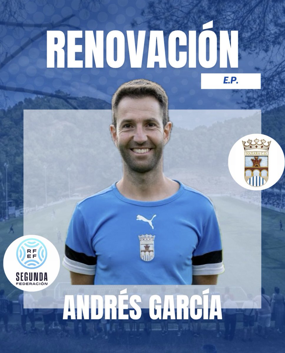 Naxaracd's tweet photo. ✅ RENOVADO

Hablar de Nájera y del Náxara es hablar de un tipo como Andrés García.🤍💙

Seguirá formando parte del cuerpo técnico como entrenador de porteros, aportando su experiencia, exigencia y dedicación para sacar la mejor versión de nuestros guardametas.🧤

¡Seguimos!💪🏽 https://t.co/S0rWi2sHJC
