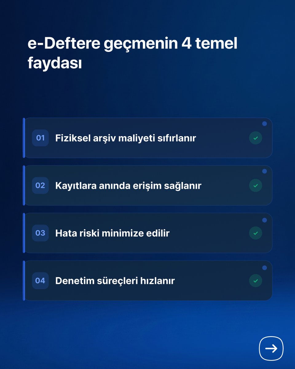 jestiyon's tweet photo. Geleneksel kâğıt defterleri rafa kaldıran e-Defter sistemi; işletmelere hem maliyet tasarrufu sağlıyor hem de muhasebe süreçlerini tamamen dijitalleştiriyor.

📌 Yazının tamamını okumak için biodaki linke tıklayın! 

🔗 https://t.co/VAVvUNtaY0 https://t.co/wty90d1GTj