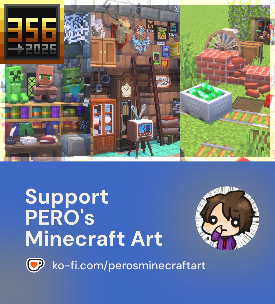 pleinair1212's tweet photo. 365日間毎日制作を続けて、ようやくアドオンパックを無料公開します！

Minecraftアドオン【365blocks2026】の配布を開始します。
▼ ダウンロード
https://t.co/FUDok72eiK
これからも毎日追加ブロック制作を続け、1年おきに配布していきます！
アドオン自体は無料ですが、応援していただけるなら、支援いただけるととても励みになります☕
→ https://t.co/A9pFBqDbHe