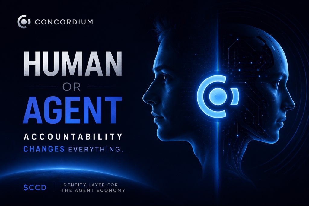 barondickson's tweet photo. We’re here again.

We’ve talked about proof of personhood. Now let’s talk about proof of accountability.

As AI agents begin trading, signing, and managing assets, one question matters:

Who’s responsible?

That’s where @Concordium stands out, building verified humans and verified AI agents with protocol-level identity and accountability.

The Agent Economy will run on trust, not anonymity.

concordium:native is building for that future.

Are we still early? 👀

#Concordium #CCD #AI #Web3