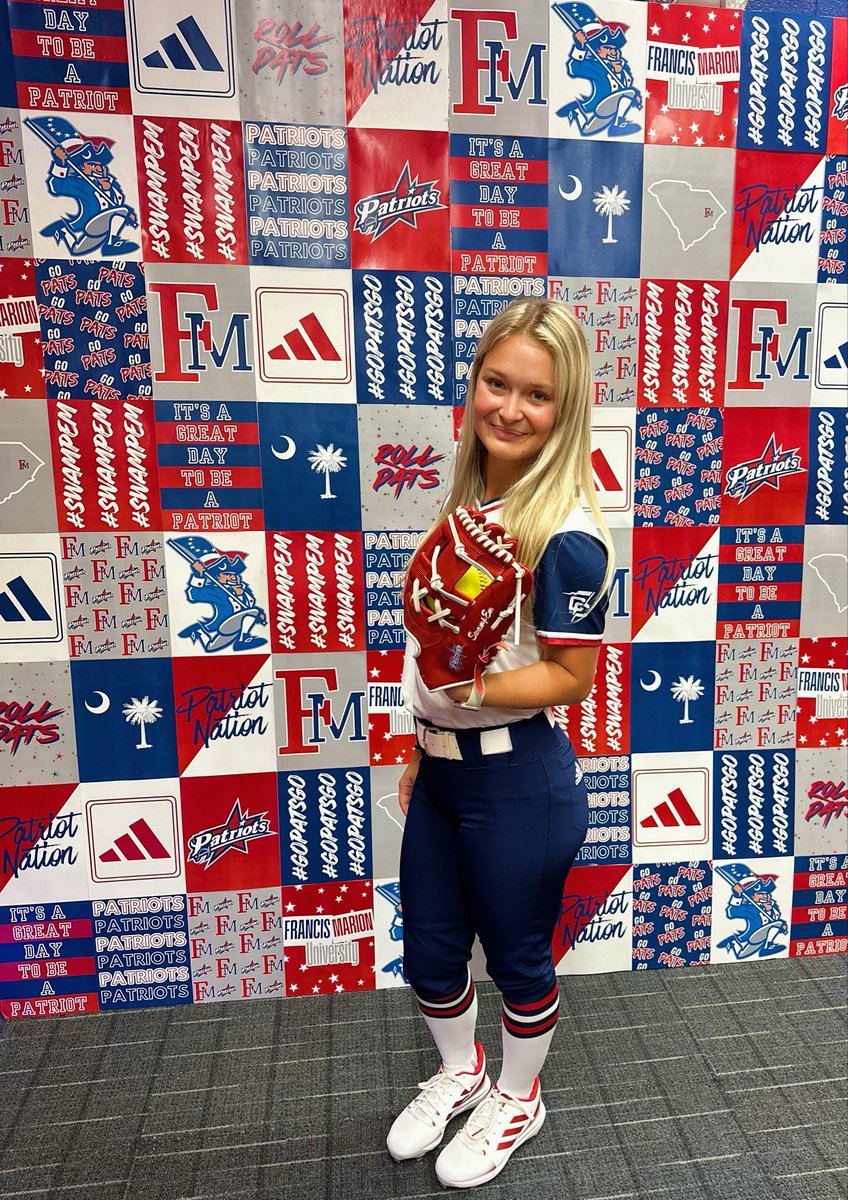 emmaskovran's tweet photo. I’m so excited to announce my commitment to continue my softball career at Francis Marion. I’m so grateful for this opportunity and cannot wait to see what next year holds! @coach_vallee @CoachSBagwell @fmu_softball #swampem #gopats https://t.co/6mhFqH4CeB