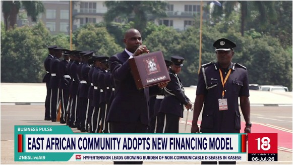nbstv's tweet photo. East African Community is set to usher in a new era of financing beginning in the 2026/27 financial year, with member states adopting a revised contribution formula that requires countries with larger economies to shoulder a bigger share of the bloc’s budget.

@HakiimsWampamba 

#NBSLiveAt9 #NBSUpdates