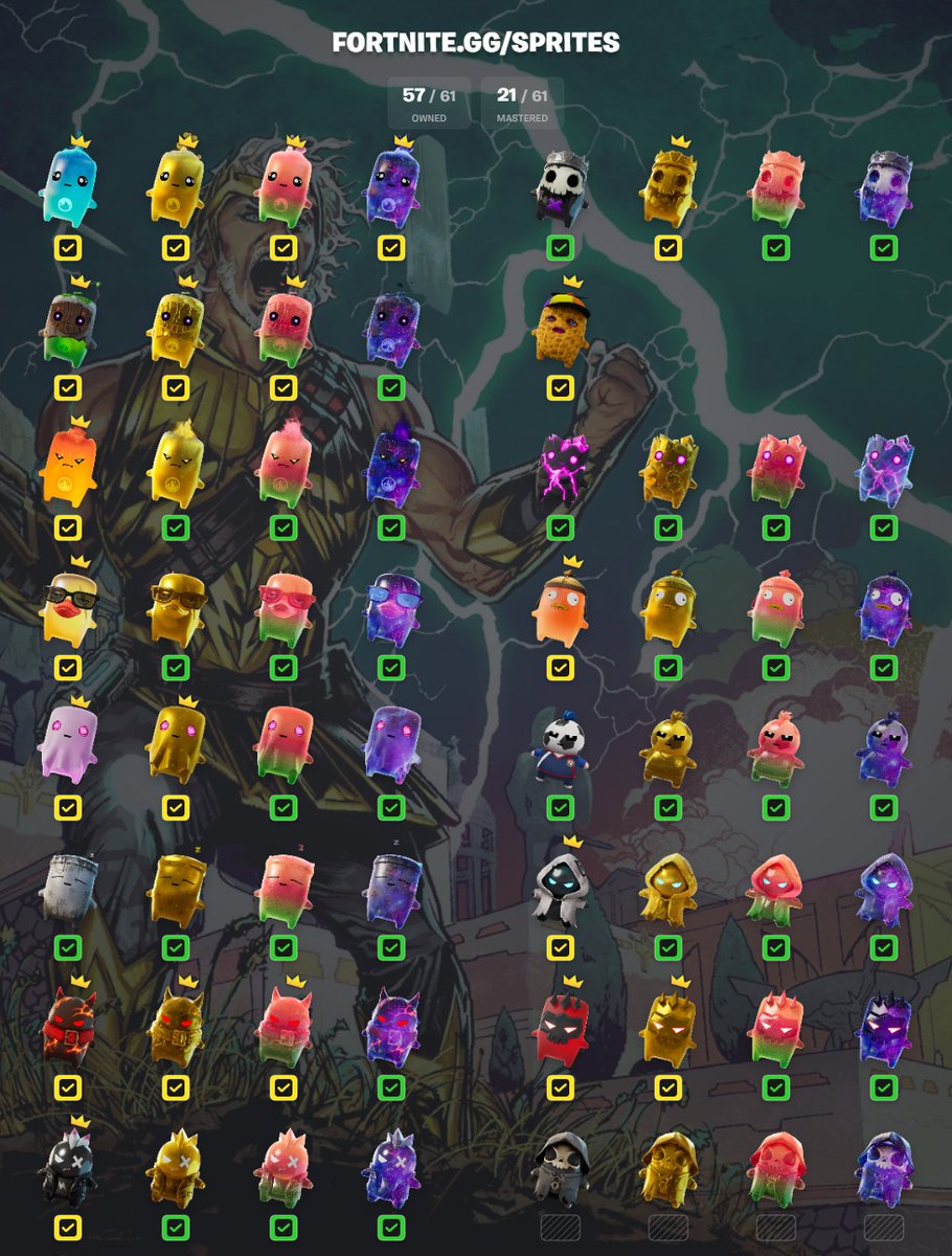 01_might's tweet photo. Missing all variant of grim. Need help in these #fortnite #sprites #sprite https://t.co/oWyXm0Q5YC