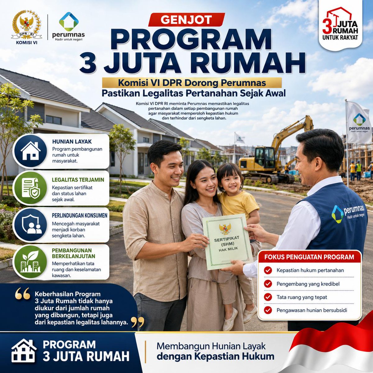 kfapas's tweet photo. Sertifikat hak milik yang jelas memberikan kekuatan hukum mutlak atas properti pribadi #Program3JutaRumah https://t.co/K4tGuLOQUl