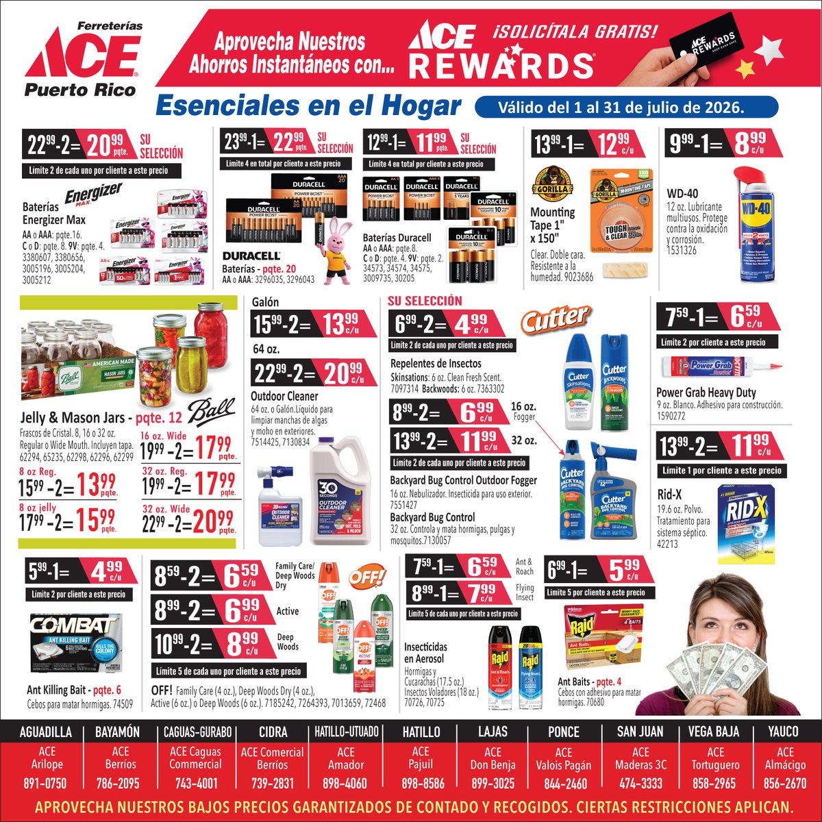 FerrAcePR's tweet photo. 🎉 JULIO llegó con más ahorros para los miembros de #ACERewards. 🎉✅ Si aún no eres socio, ¡solicítala #gratis y aprovecha estos descuentos!

#FerreteriasAcePuertoRico #InstantSavings #AhorrosInstantaneos https://t.co/kldaUXhXuR