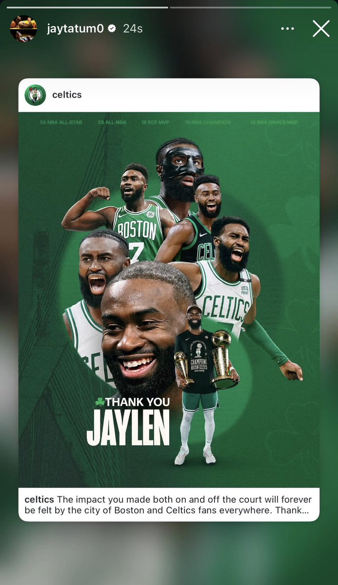 rileysbetter's tweet photo. Jayson Tatum via IG: https://t.co/SjteUfmuLN