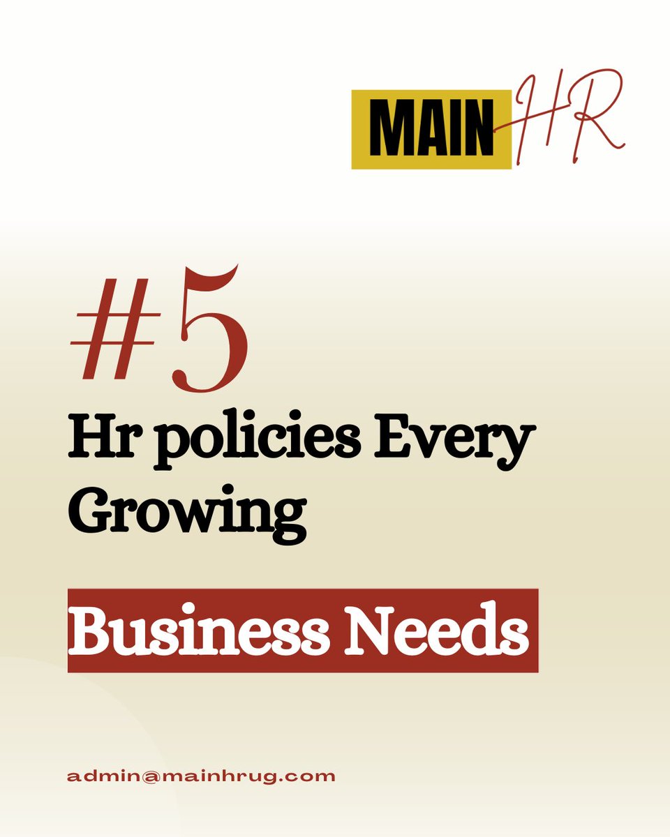 Mainhrconsult's tweet photo. Growing your business? 

Every business should have:
✅ Recruitment &amp; Selection Policy
✅ Leave &amp; Attendance Policy
✅ Code of Conduct
✅ Performance Management Policy
✅ Disciplinary &amp; Grievance Policy
#HumanResources #HR #BusinessGrowth #Leadership #SMEs #MainHRConsult https://t.co/DGief4vQGz