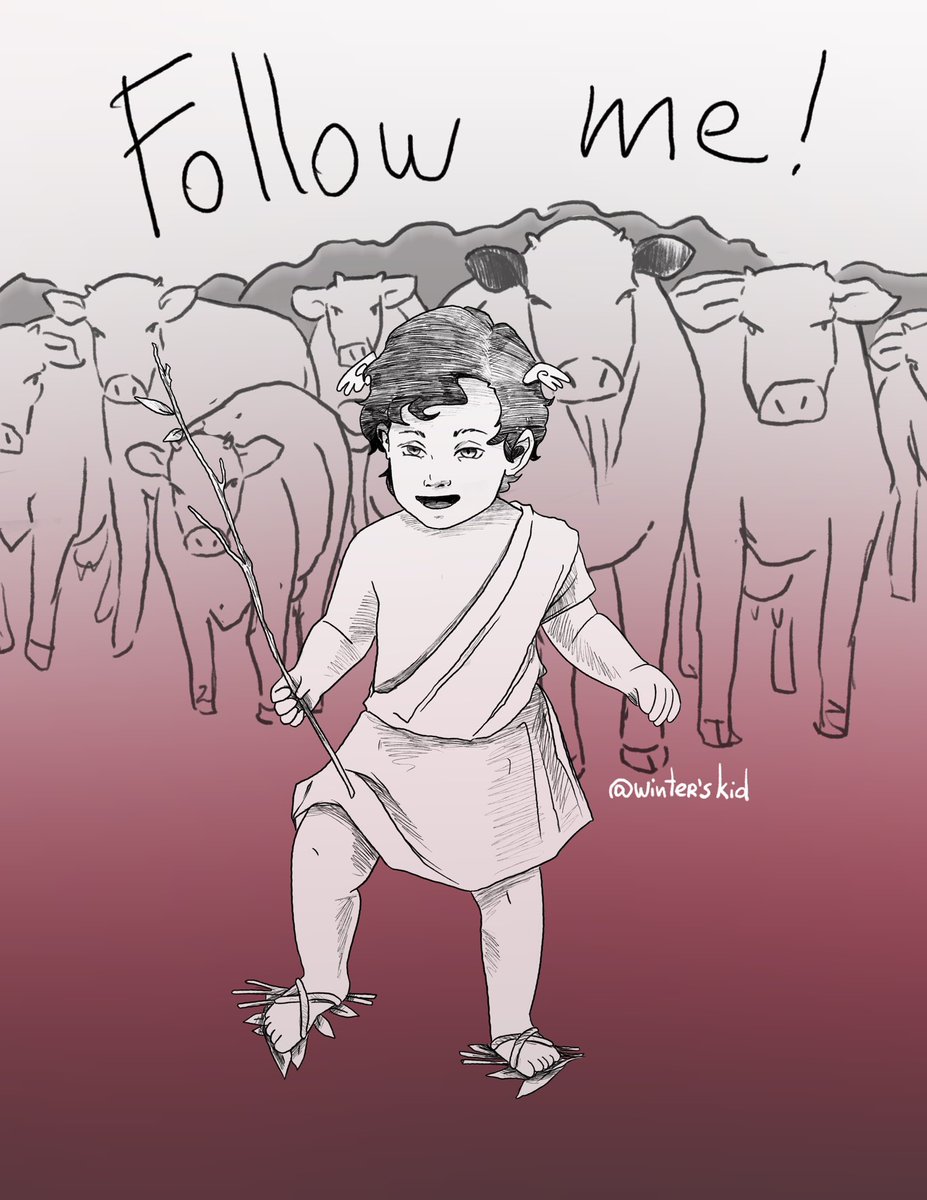 mi_bedo11's tweet photo. Just for fun stole older bro’s cattle  #hermes #apollo https://t.co/gLYRIO6s8A