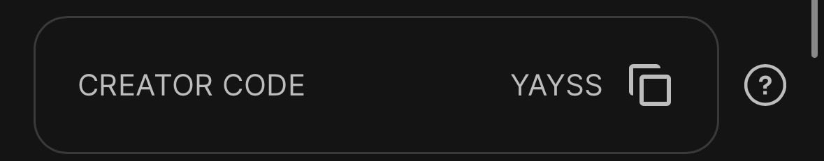 warningYays's tweet photo. So I now have a support a creator code :p 

If you would like to use it that would be much appreciated if anyone wants to @~@ ❤️ https://t.co/7RLeuIyXDs