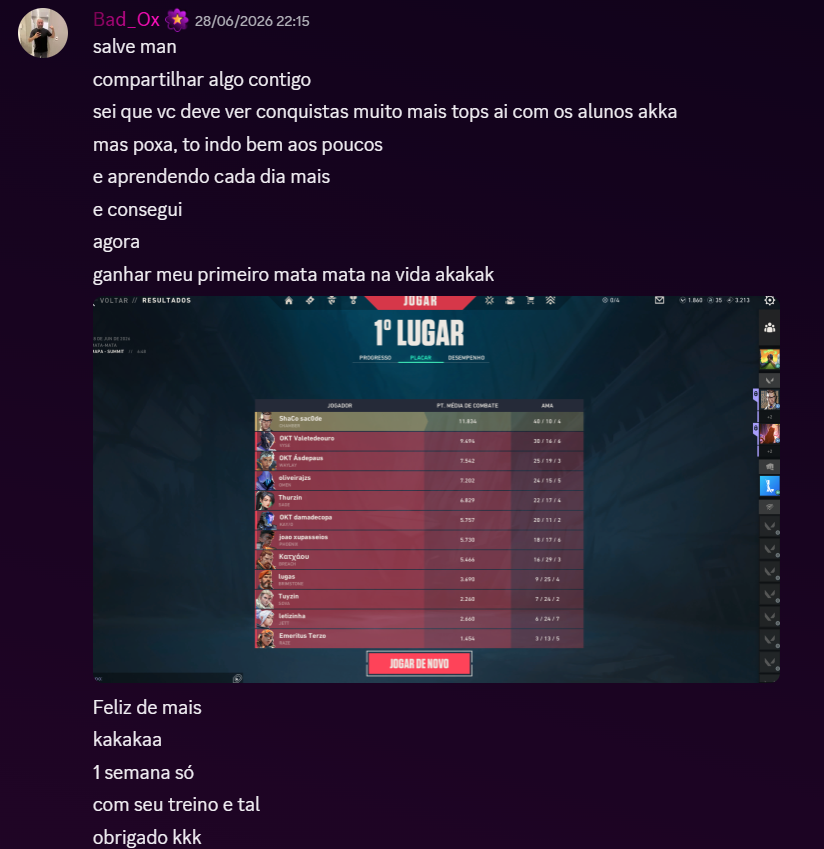 thrFPS's tweet photo. um aluno 40+, servidor público, prata 2 que nunca ganhou um dm na vida em uma semana já está ganhando dm e matando quase 30 de sheriff no dm. Tudo é possível com um protocolo coerente e bem estruturado. @EscalateAIM https://t.co/3l6611auPg