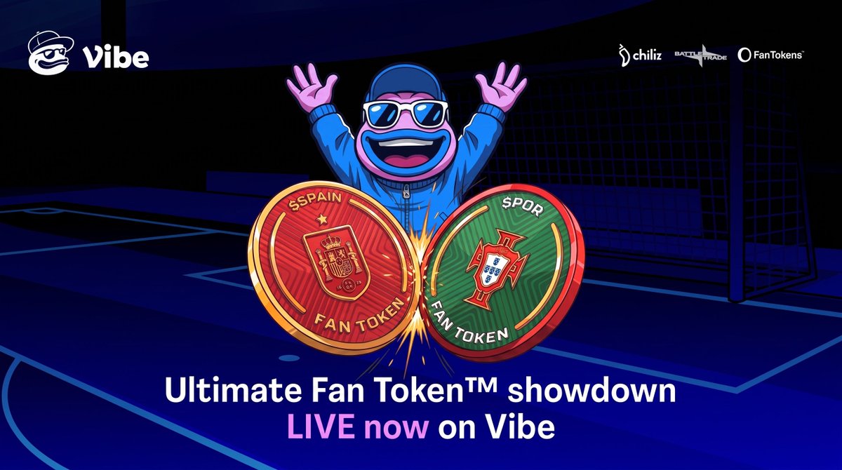 vibe_trading's tweet photo. Let the games begin ⚽

4 Traders are facing off LIVE on @Vibe_trading in the ultimate Fan Token™ showdown!

Are you betting on $POR or $SPAIN?

Link below to watch👇 https://t.co/OdxglPC4Gt