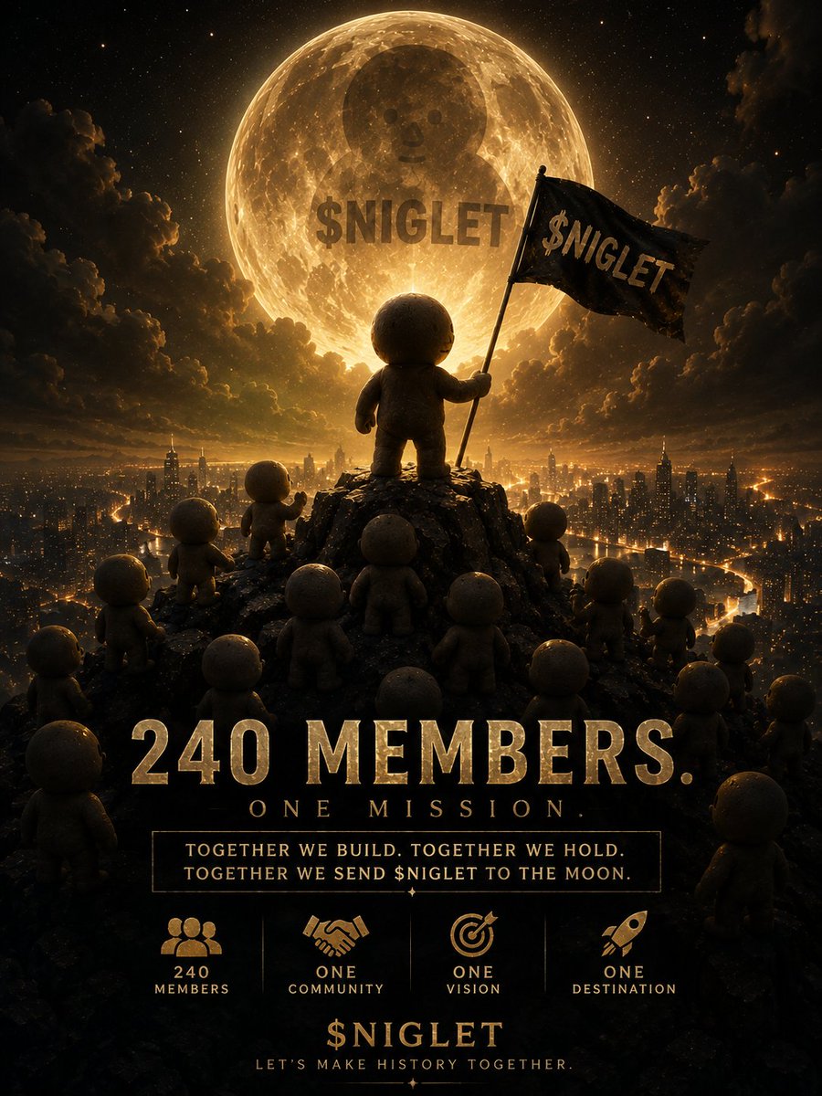 J495DB's tweet photo. We have 240 members...
Imagine what we can achieve if every single one of us works together.
Share. Hold. Support each other.
Great communities build great projects.

 Let's make $NIGLET legendary. https://t.co/GyJqothMXD