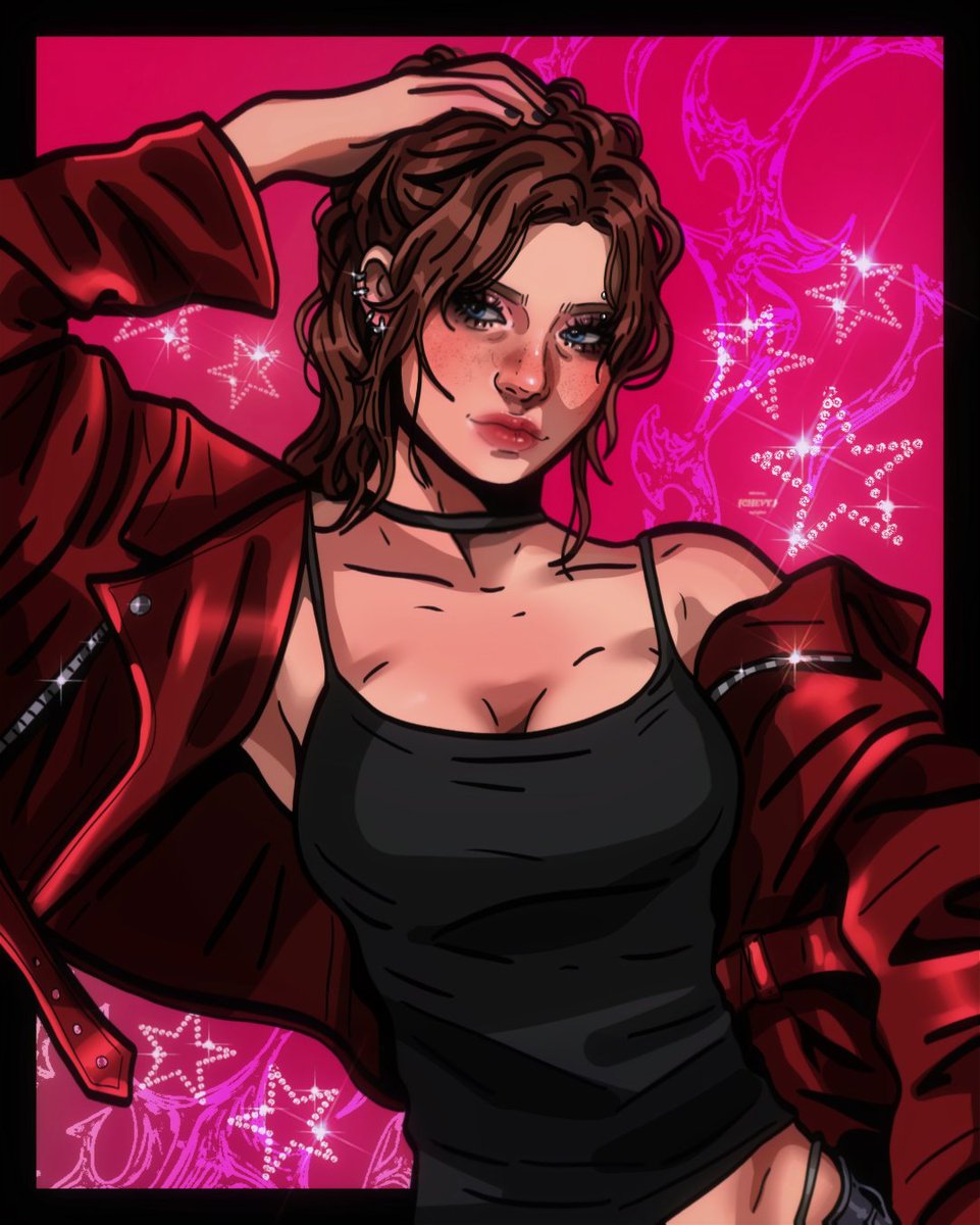 666chevy_'s tweet photo. a quick Claire before I hit the road #ClaireRedfield 💖🪽 https://t.co/3S7F1DuVJU