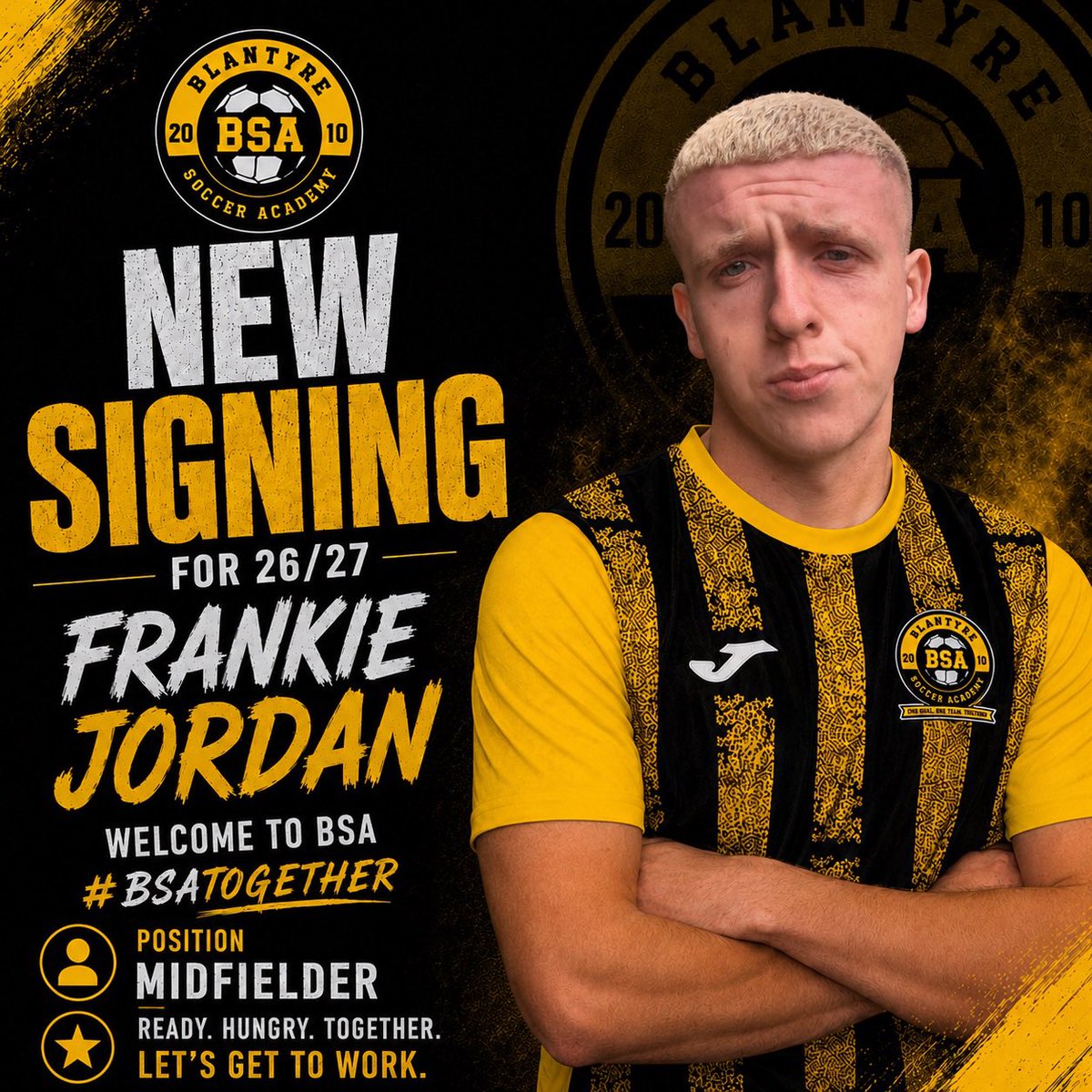 BSAMensAmateurs's tweet photo. Couple of things…

Next match this coming Wednesday night away to Dalziel HSFP…

And

Welcome to new signing Frankie Jordan! @scottish_aff @ScotAmFA @OfficialSMAFA https://t.co/pF8gHxBnUh