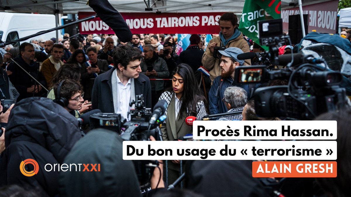 OrientXXI's tweet photo. 🇫🇷#France
L’eurodéputée Rima Hassan est convoquée aujourd'hui devant le #tribunal correctionnel de Paris pour répondre de l’accusation d’« #apologie du terrorisme ».
Un acharnement.
Nous publions ici le #témoignage devant la cour d’@alaingresh
@RimaHas
🔗https://t.co/JmvSl6PStR https://t.co/KJMdmir6Ip