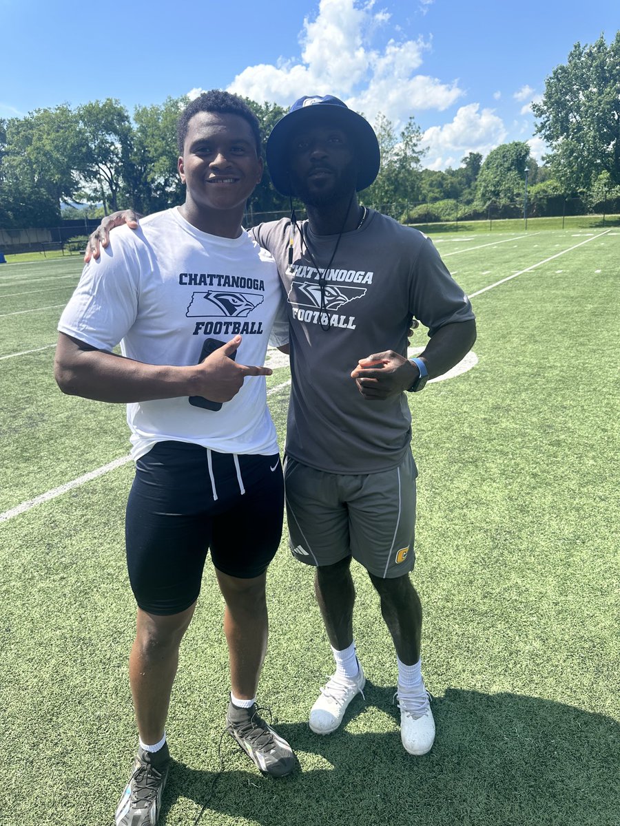 TreyRB0's tweet photo. Very great full to come out and compete @GoMocsFB. Thank you for the great coaching @coachnewmanj and thank you for coming to my school @CoachMYeager https://t.co/9xPfoNNDe9