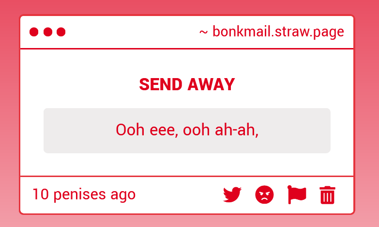 the bonk mail 📬 tweet media