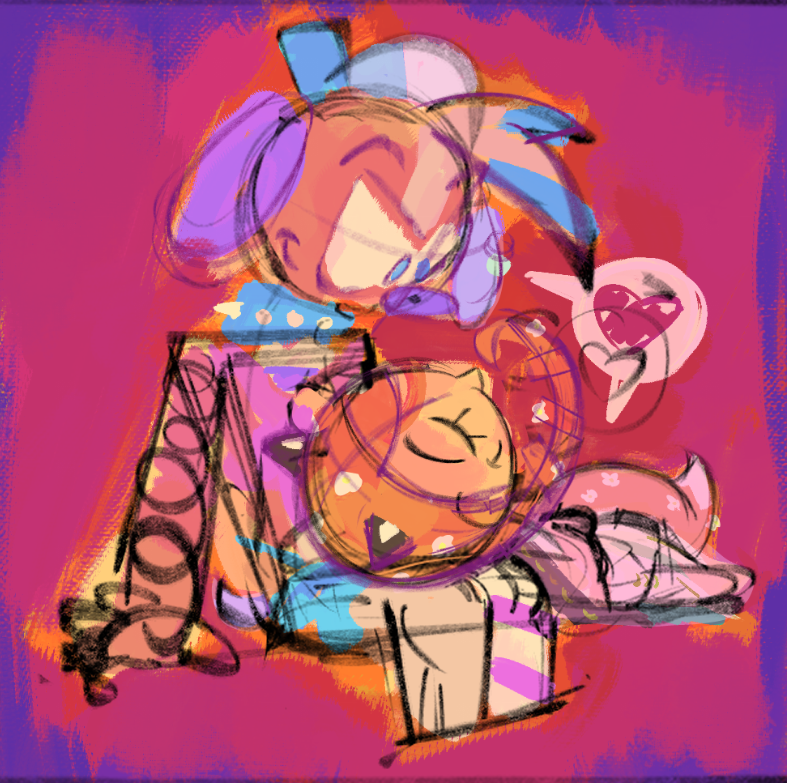 POWPOWPUPVT's tweet photo. Canine Yuri Artfight wip  w/ @CiderTheFox 🐶❤️🦊

#artfight2026 #Vtuber https://t.co/Wr8UiT4nsg