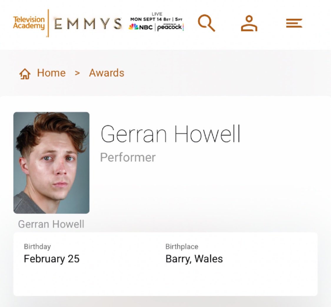 HowellHub43094's tweet photo. Not the be The Girl Who Will Just Update Anything, but the Television Academy has now created a page for Gerran. Emmy nominations will be announced this Wednesday. May we all feel nauseous and a little bit uneasy until then. https://t.co/wNSt1jsTSQ